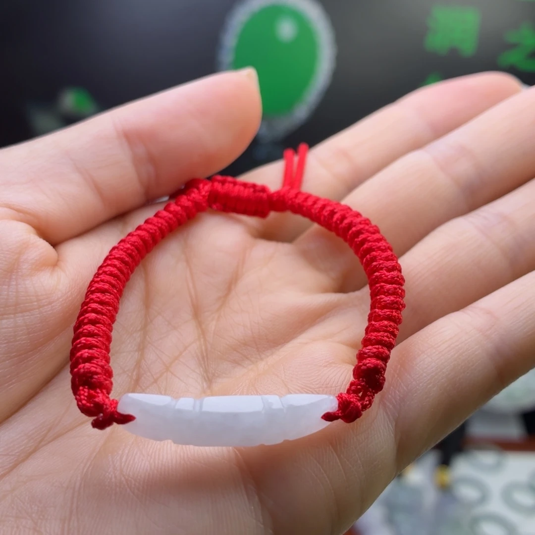 翡翠未镶嵌手绳偶节手绳