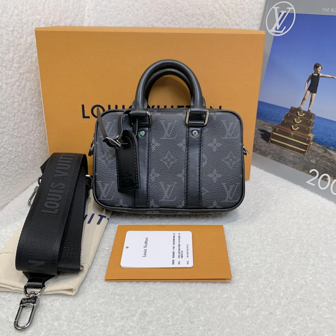 99新 LouisVuitton/路易威登 壹臻/黑老花mini公文包/85874140