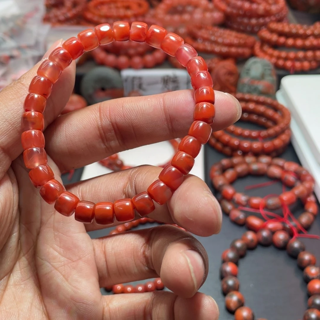 南红玛瑙手链未镶嵌