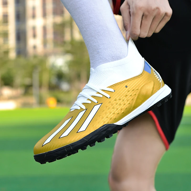 【断码处理】C罗刺客新款高帮足球鞋男款TF碎钉儿童长钉成人训练鞋