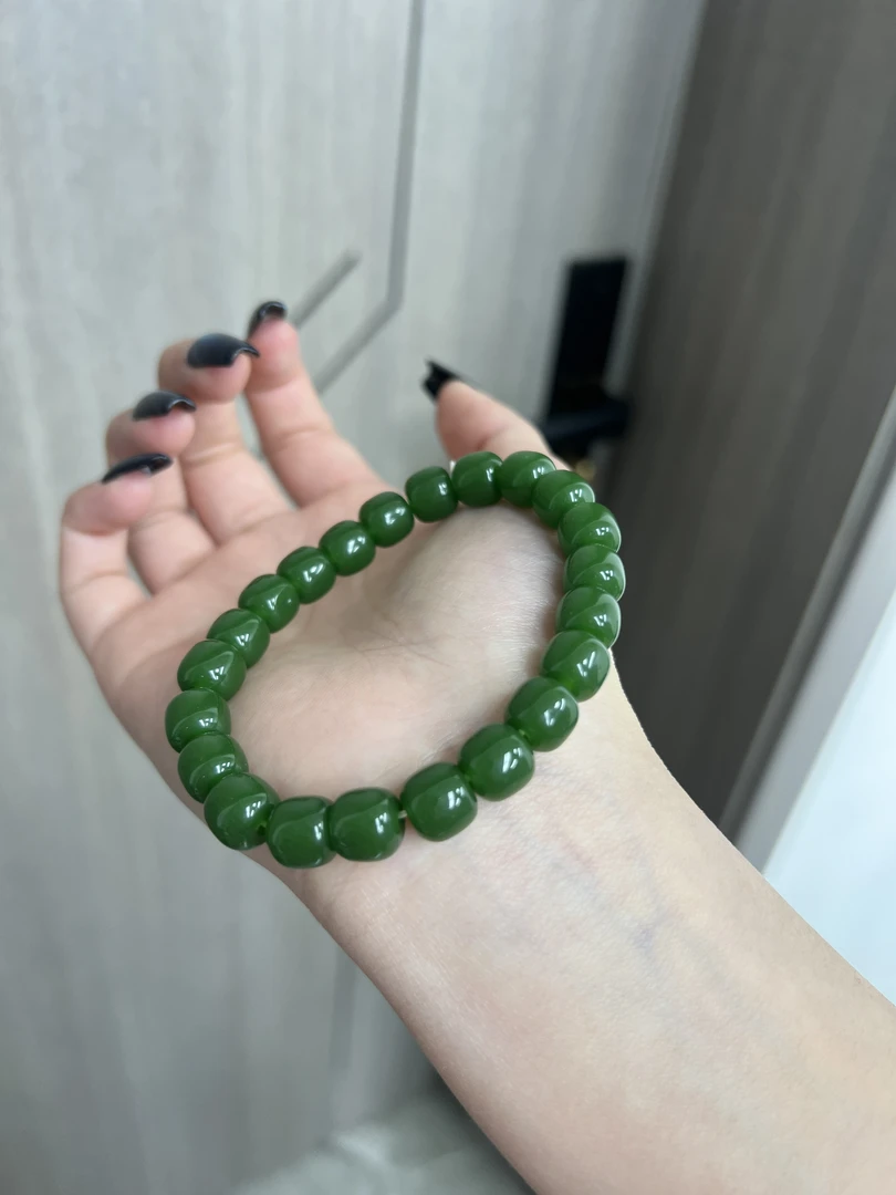 605碧玉老型和田玉手链10+-天然珠宝发货多样性