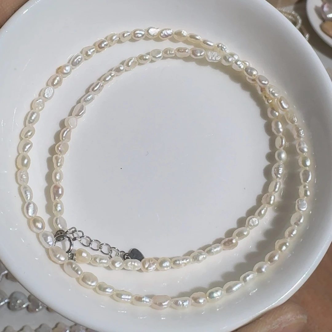 颈饰淡水珍珠银S925镶嵌