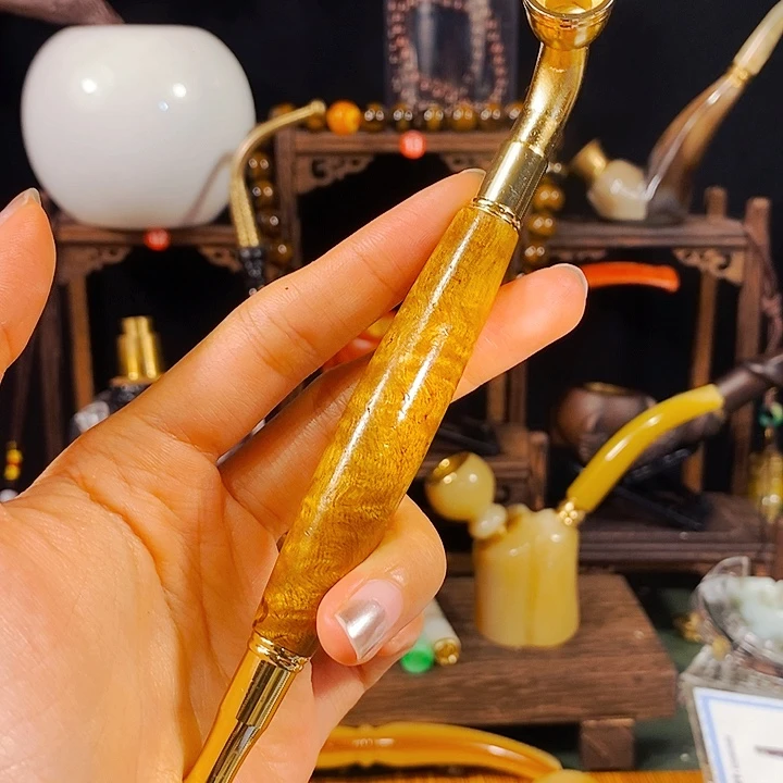 高端定制金丝楠木烟嘴