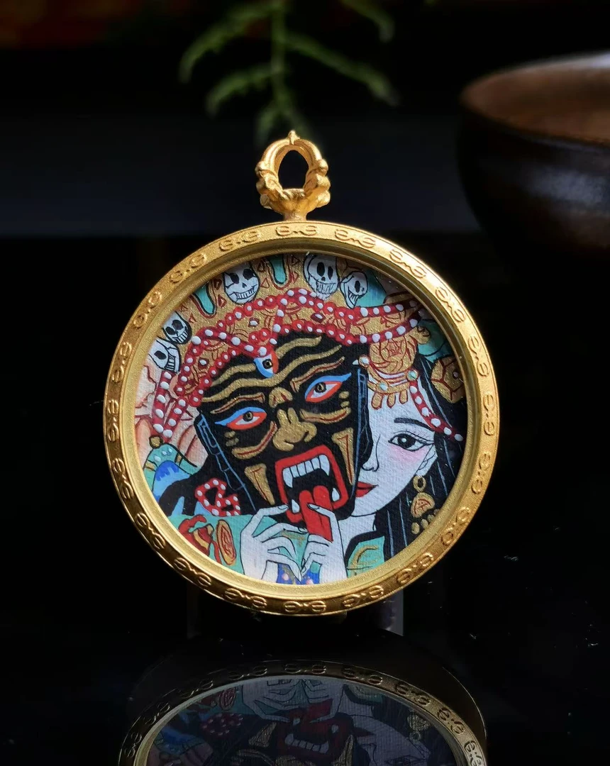 纯手绘唐卡3.5扎基前世今生拉萨直发