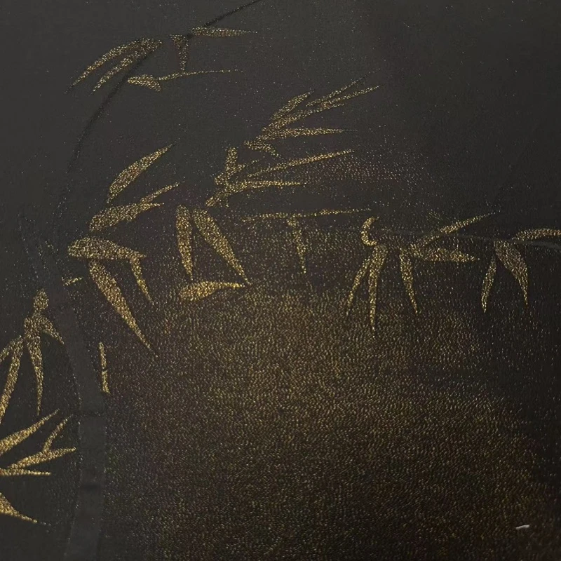 织辉织金竹叶正绢纹意匠桑蚕丝旗袍苏州布料100非遗技艺布料