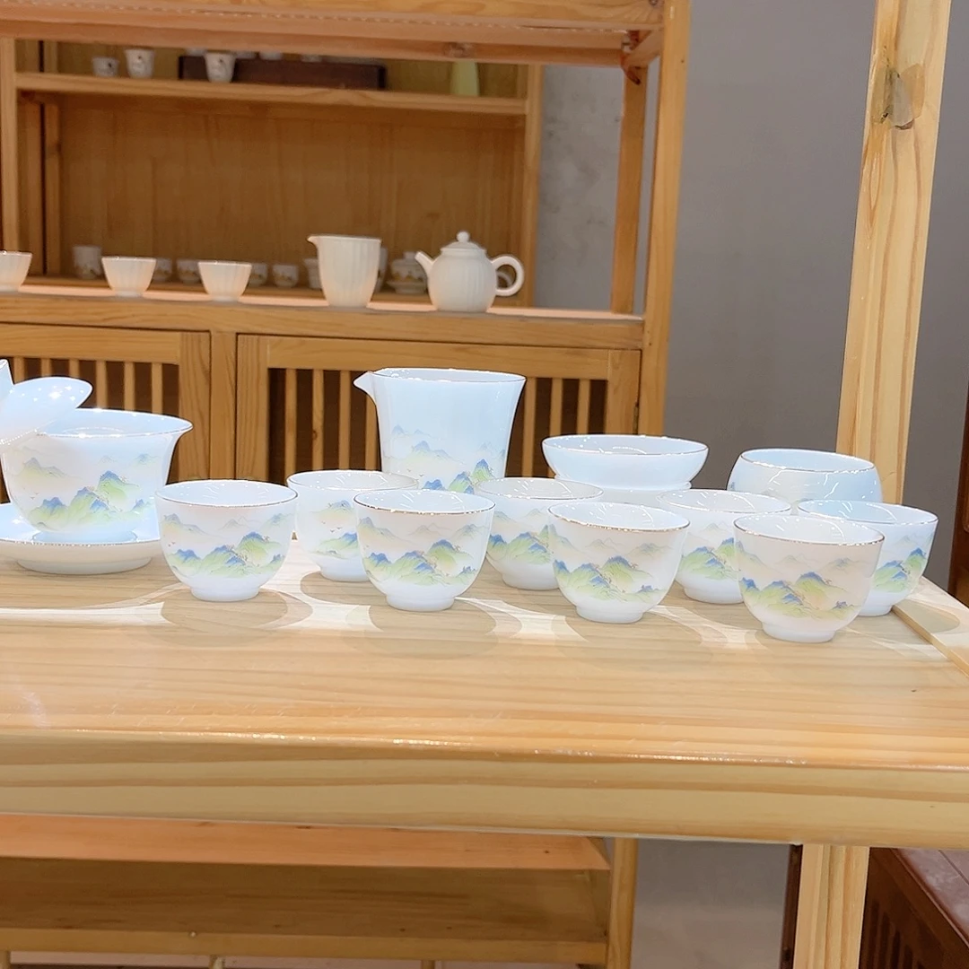 【御瓷斋】冰种玉瓷茶具套装