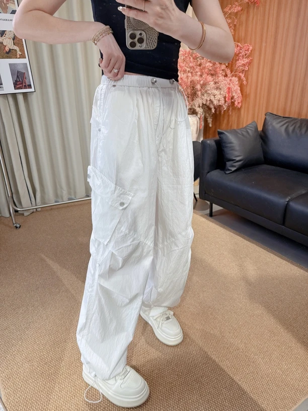 【 丫头一姐精选 】新款松紧腰休闲百搭工装长裤
