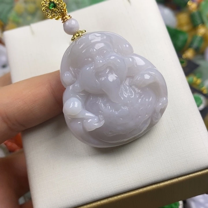 翡翠未镶嵌吊坠(赠链)