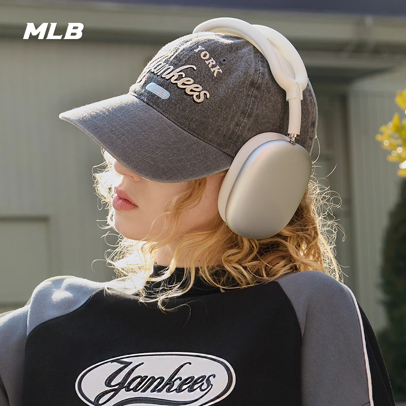 MLB官方 男女情侣流光风复古时尚软顶牛仔棒球帽25春季新款CPD03