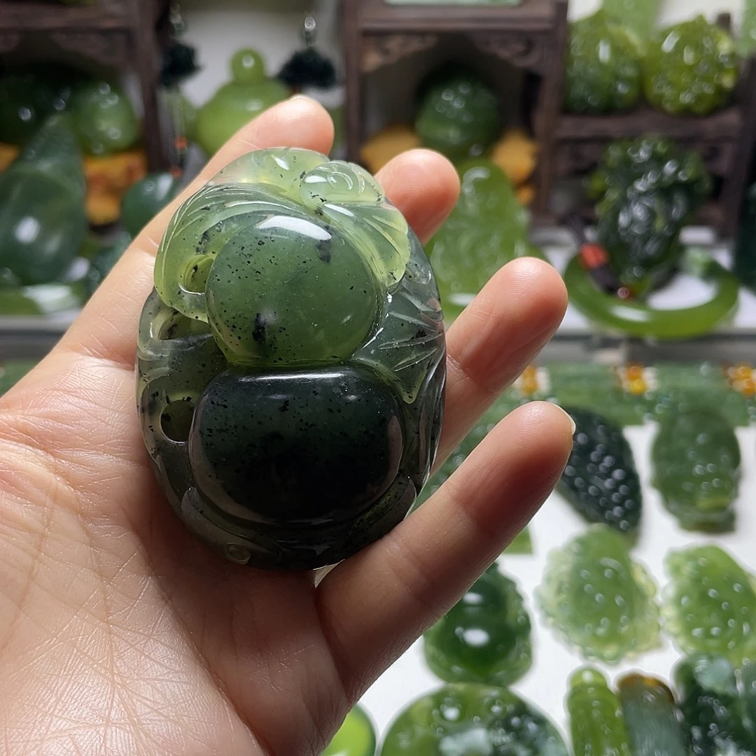 蛇纹石玉未镶嵌手把