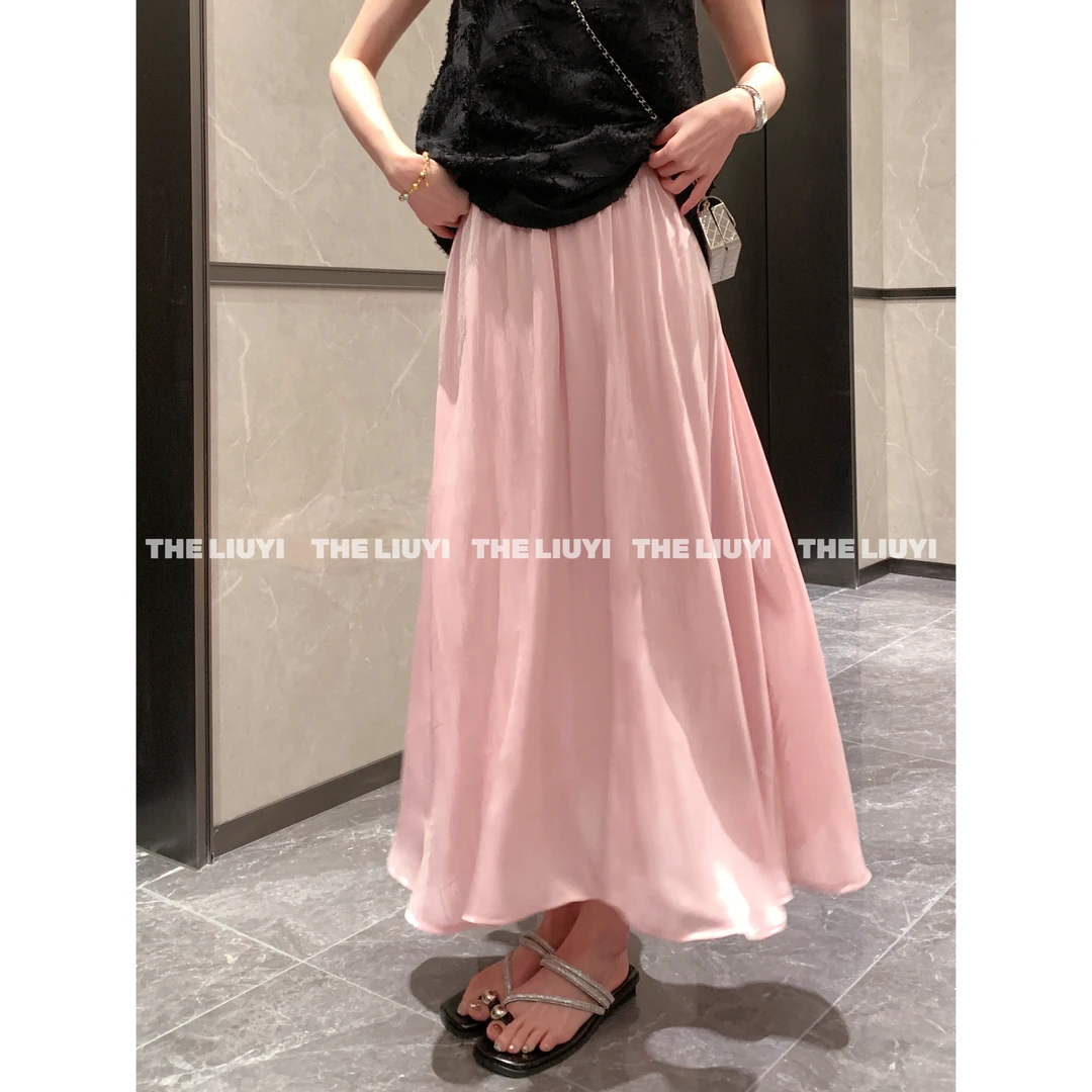 【LIUYI】琉璃裙～夏季温柔风光泽感半身长裙54201