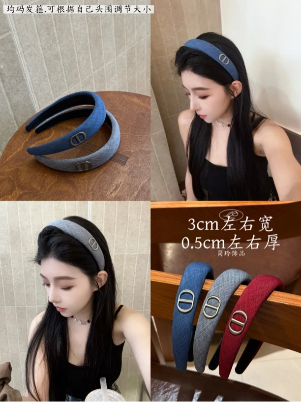 秋冬复古港风复古发箍网红时尚简约气质款发箍高颅顶