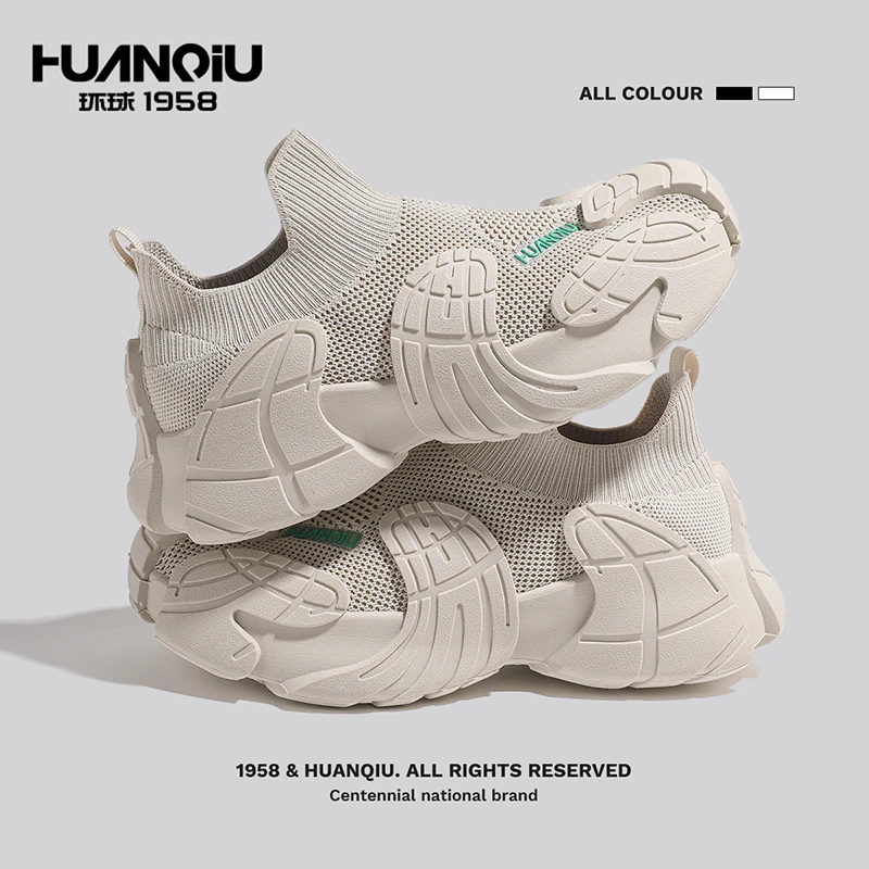 环球女鞋子2025夏季新款薄款网面韩版运动鞋透气飞织鞋学生休闲鞋