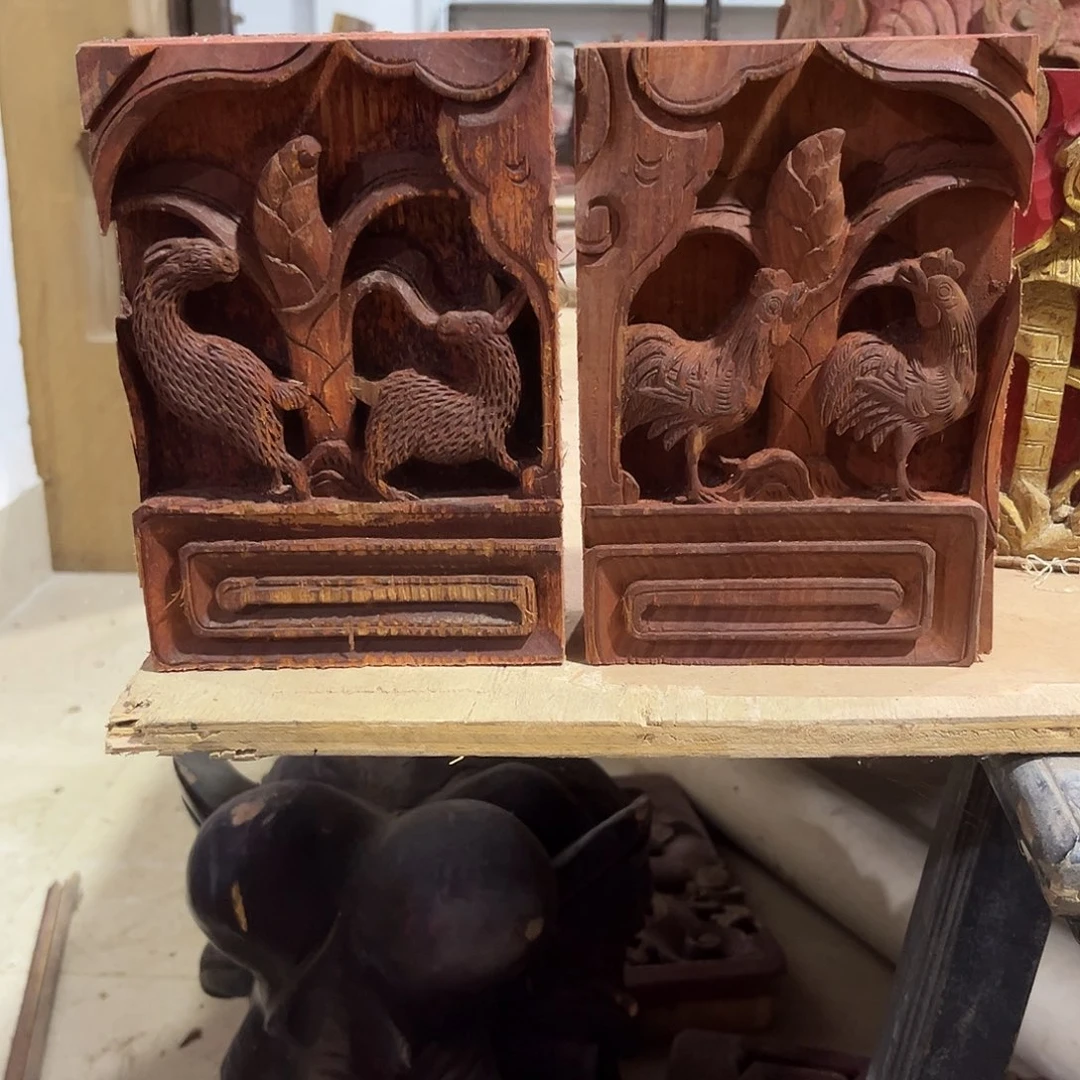 叶***舟香榧木木雕.花板.家具.古建构件.卡子花.结子