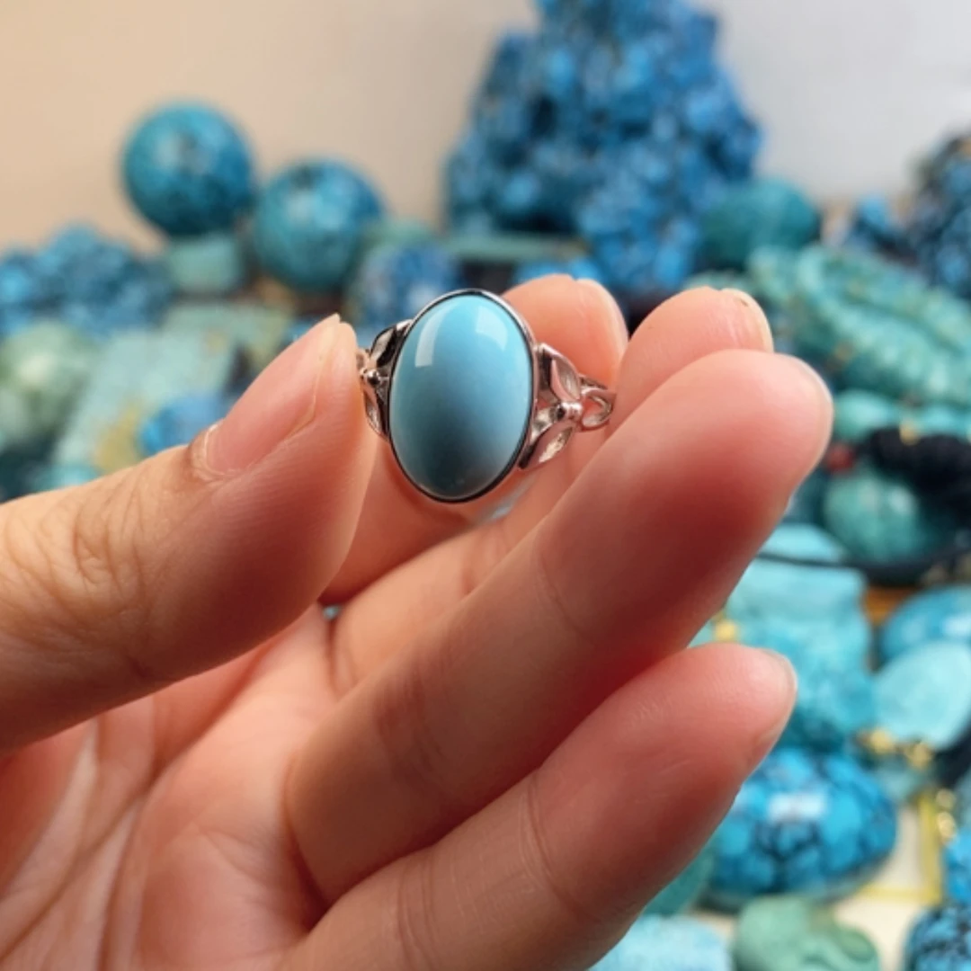 【闪购商品】银S925镶嵌绿松石珠宝半成品