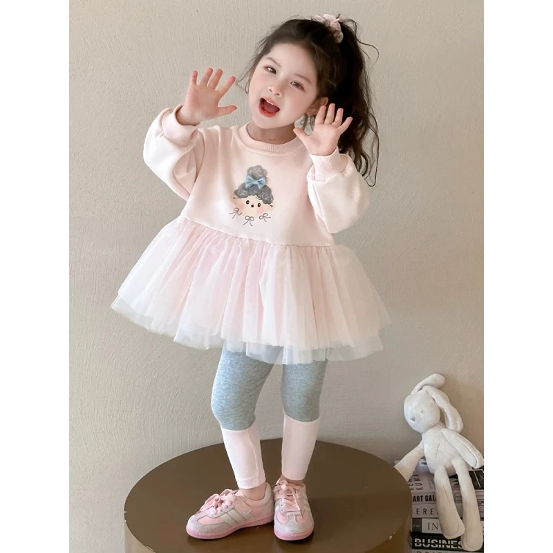 炸街女童套装秋装2025新款洋气时髦儿童宝宝秋季卫衣打底裤两件套