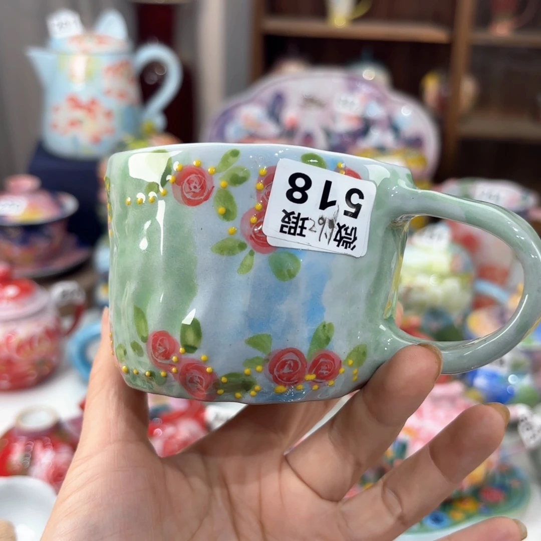 景德镇手绘高温釉下彩陶瓷茶具