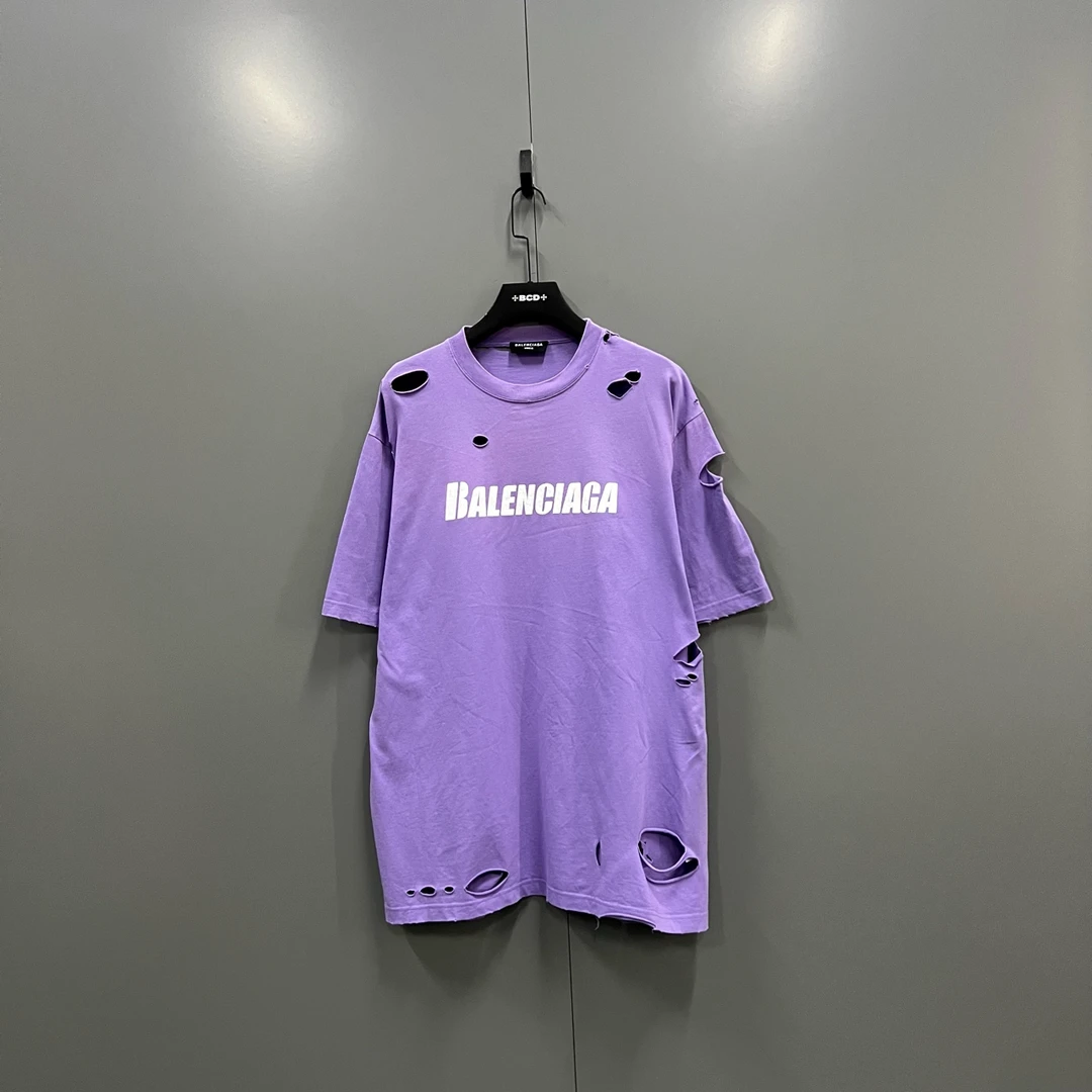95新 Balenciaga/巴黎世家 巴黎世家 大破坏印花短袖 XS码/95新