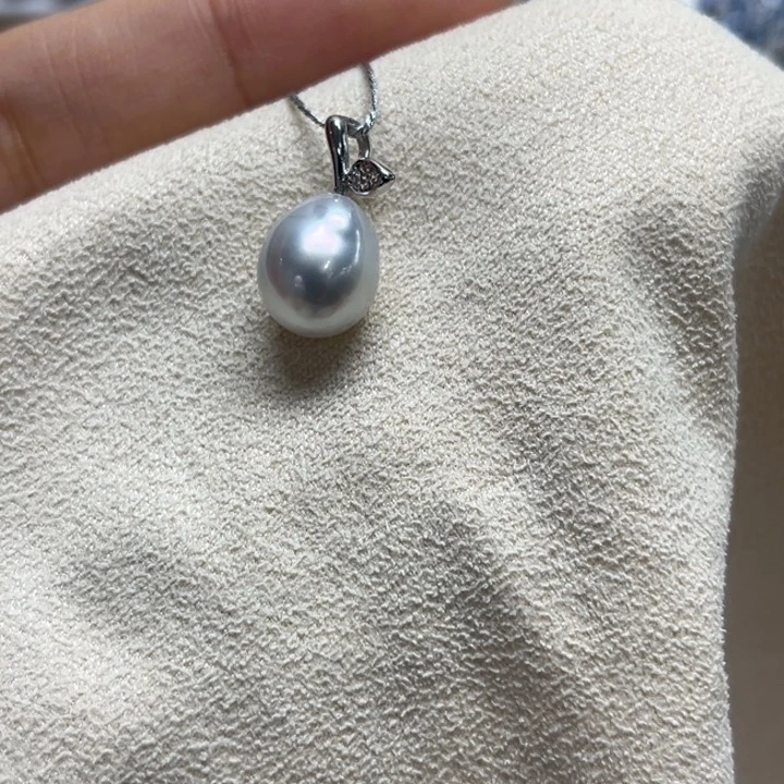吊坠(不含链)银S925镶嵌海水珍珠8-9mm62号