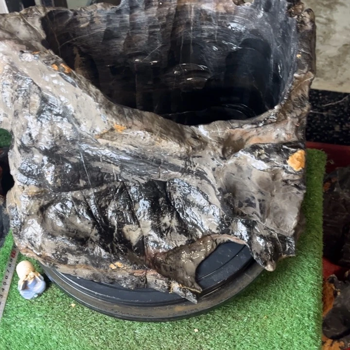 红陶宽***利石头花盆