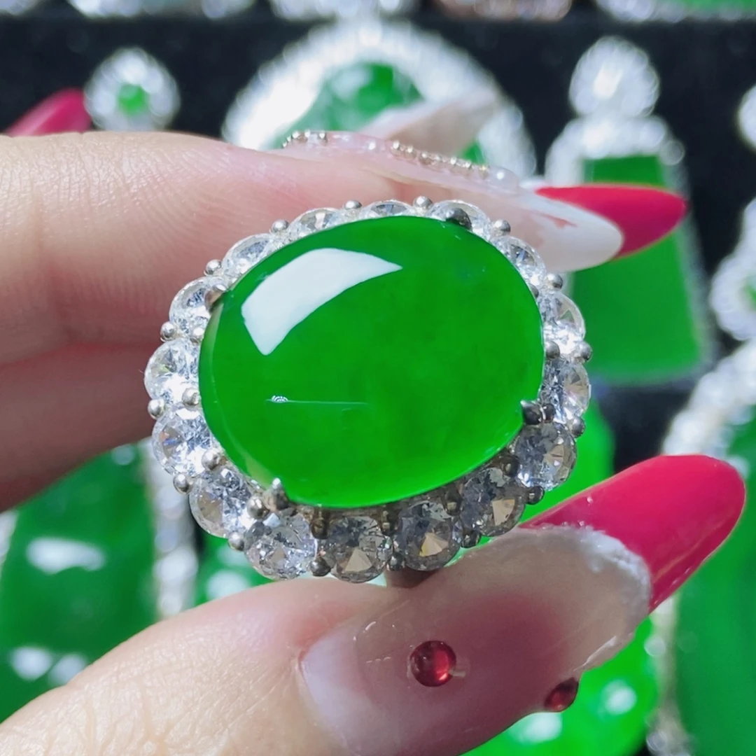 翡翠银S925镶嵌颈饰