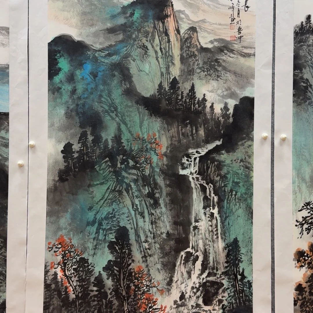 国画秦峰四尺作品山水