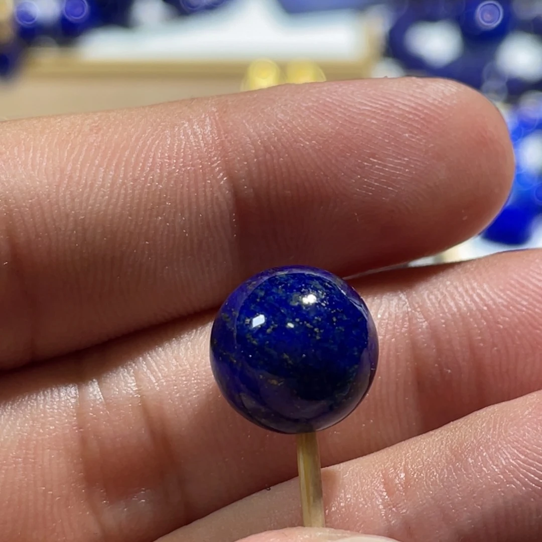 虎***青金石未镶嵌单珠12mm