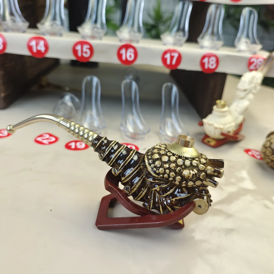 贵州民间实心竹雕刻蛇形竹根仿黑竹一体三用火口十八公分左右