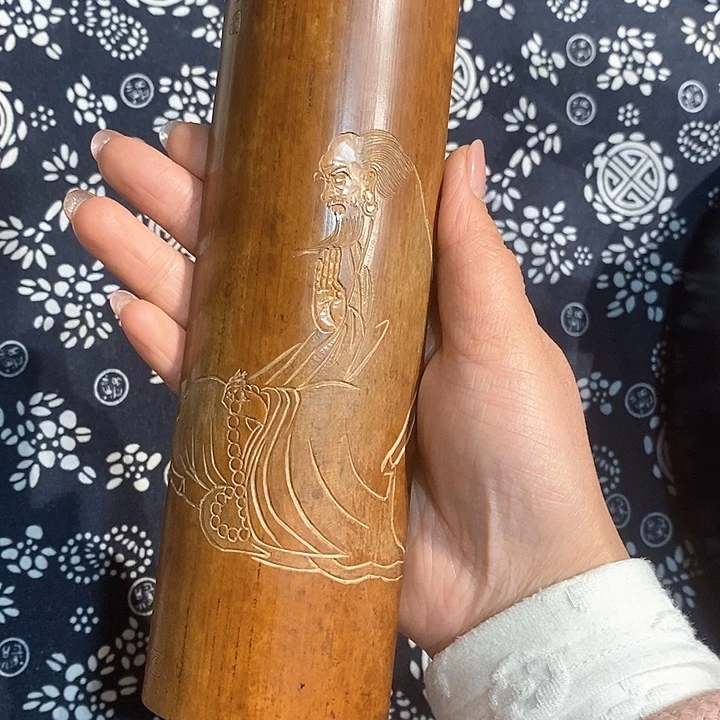 遥*老煤竹手工雕刻精品茶则