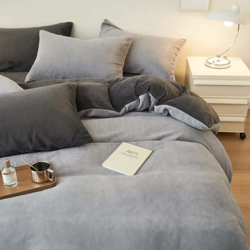 2025牛奶绒被套毛毯两用单件冬季双面被罩法兰绒被套单人学生宿舍