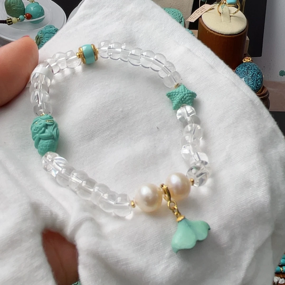 绿松石珠宝奇石18K金镶嵌