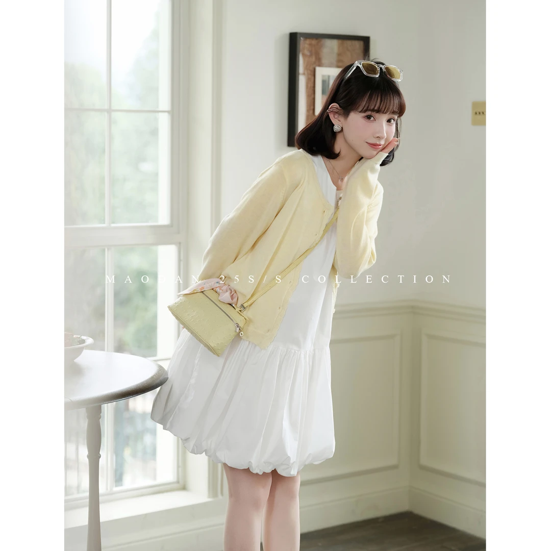 maodan/猫单【甜梨少女】孕妇装2025新款春装连衣裙时尚法式甜美风.