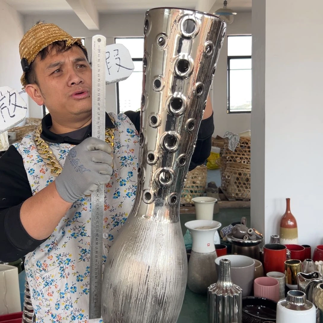 摆件45 号高中低温陶瓷工艺瓶（瑕疵