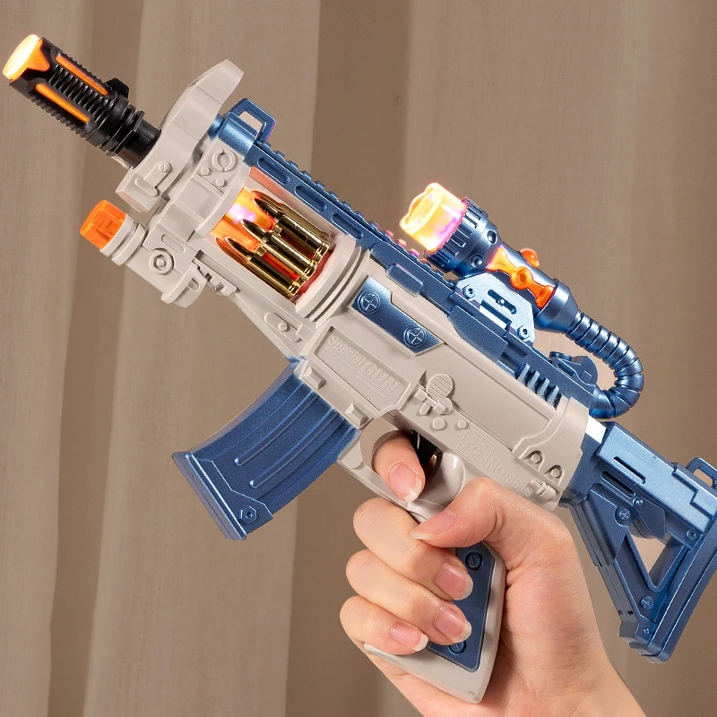 声光枪玩具枪3-6岁儿童开发智力男孩电动冲锋枪狙击手枪5发光发声