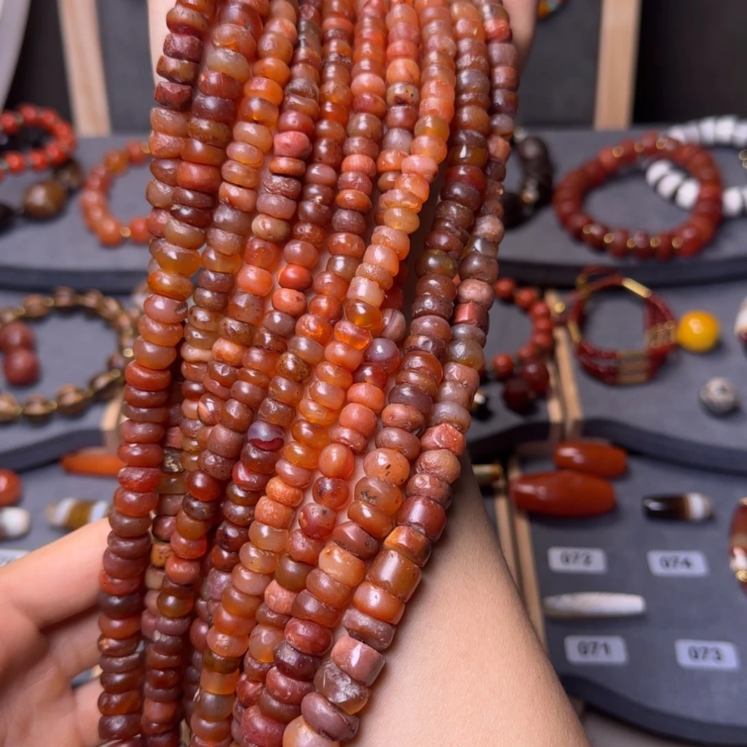 德***淇玛瑙/玉髓合金手链老玛瑙