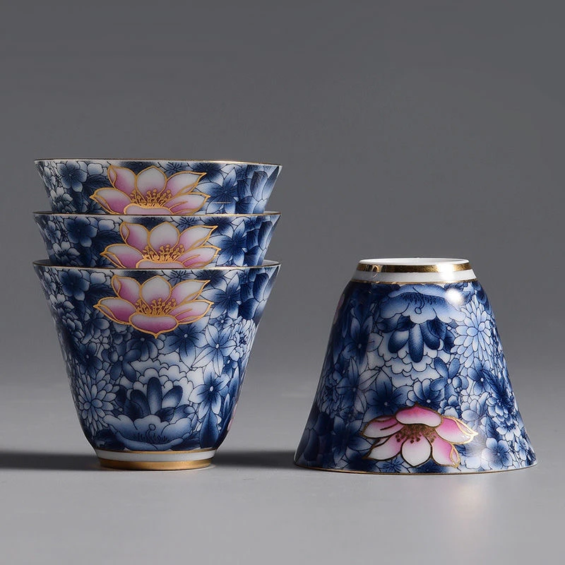 Art Make Taste/成艺清韵清杯青花釉里红手绘功夫茶杯品茗杯50ML