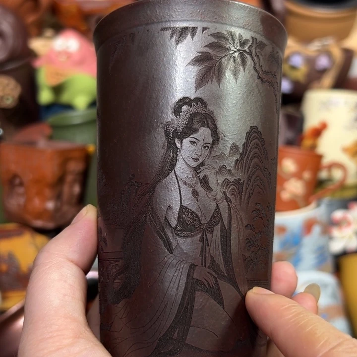 紫砂茶杯宜兴紫砂主人杯