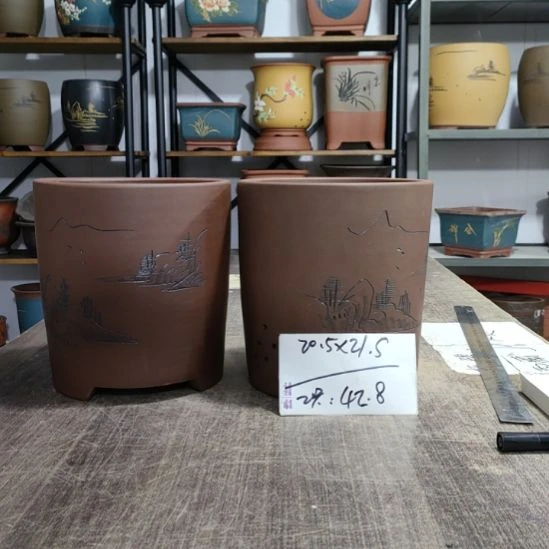 紫砂花盆库存尾货清仓