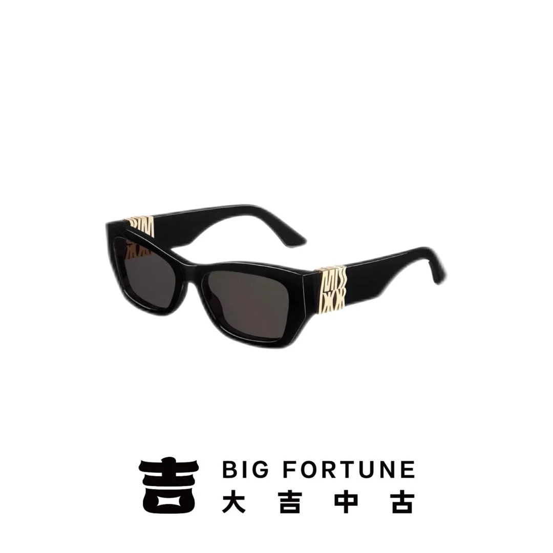 大吉中古/Dior迪奥黑金宽镜腿大字母墨镜