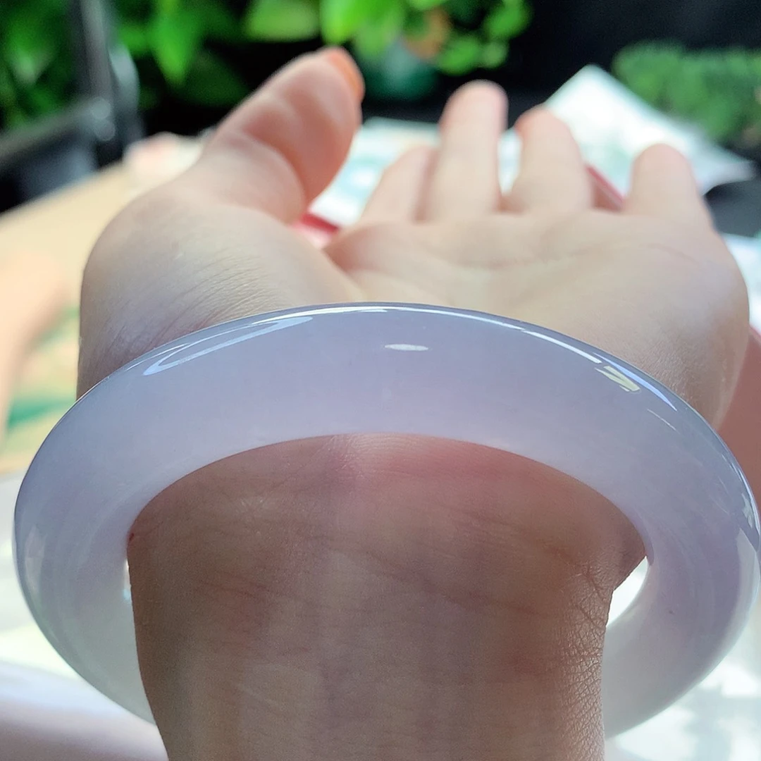 未镶嵌手镯翡翠天然A货翡翠58-59紫霞仙子 梦中情镯