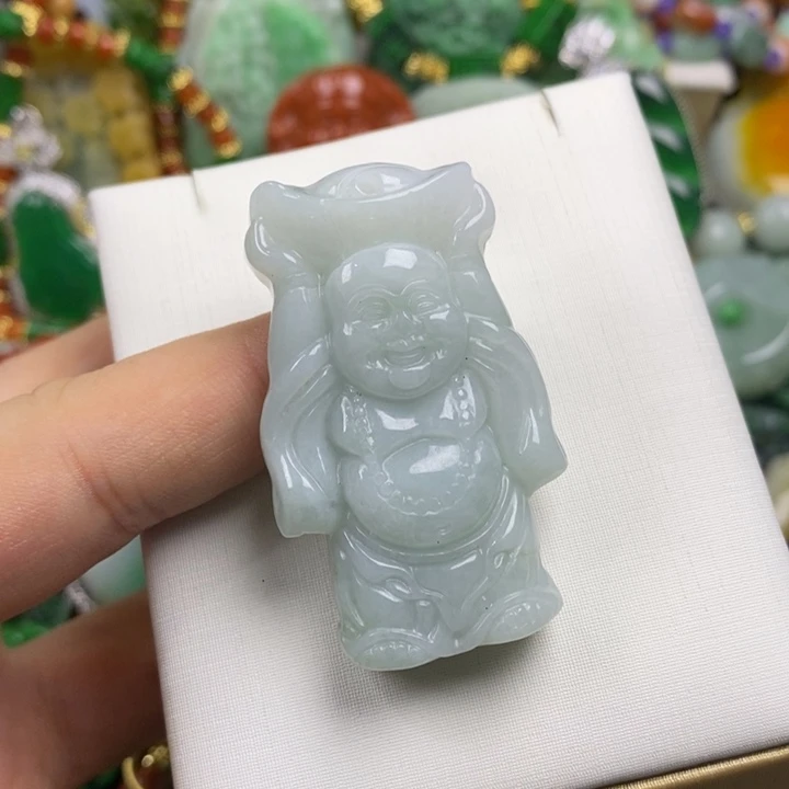 翡翠未镶嵌吊坠(赠链)