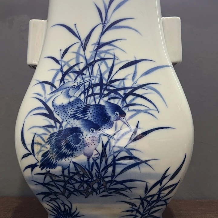 瓶精品陶瓷青花花鸟瓶