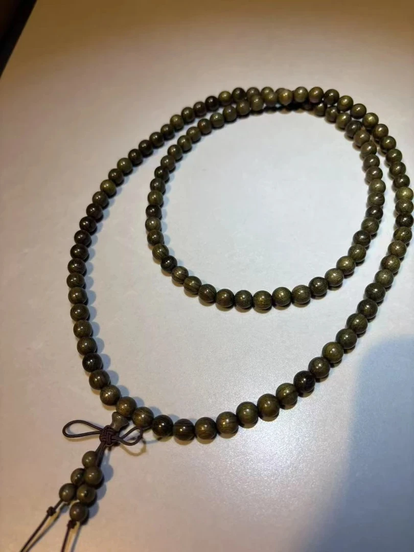 金丝楠木小叶桢楠乌木08/108颗素珠