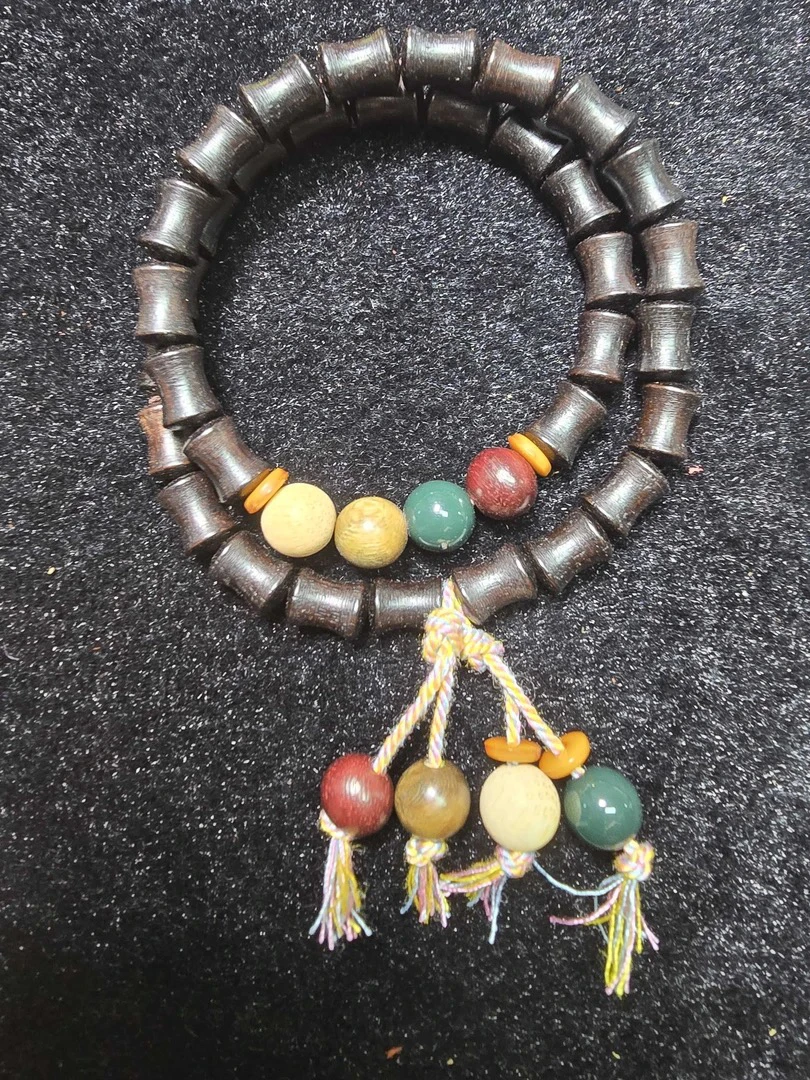 黑檀竹节双圈6m手链4705