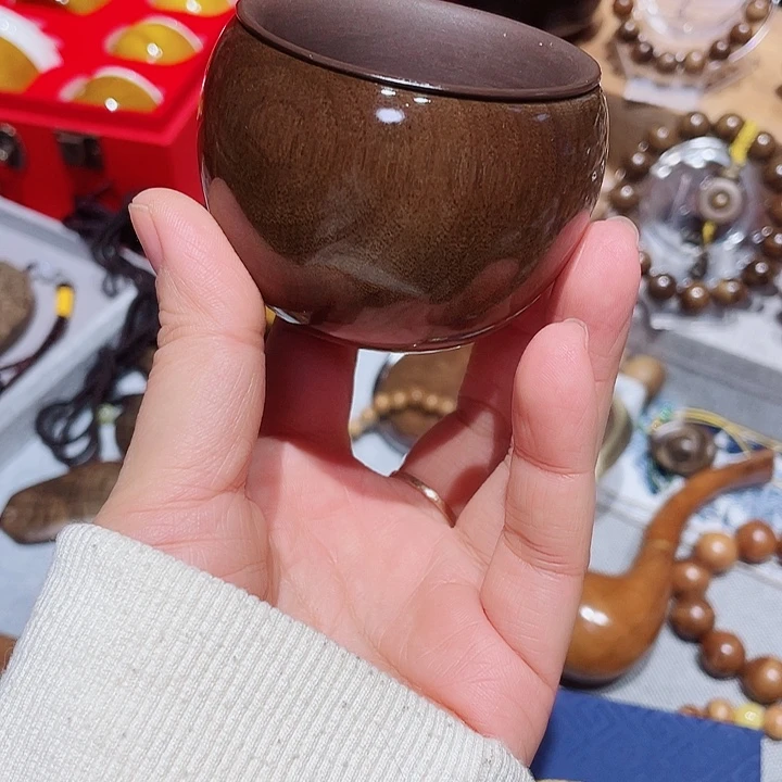 金丝楠金丝楠木阴沉绿料紫砂主人杯