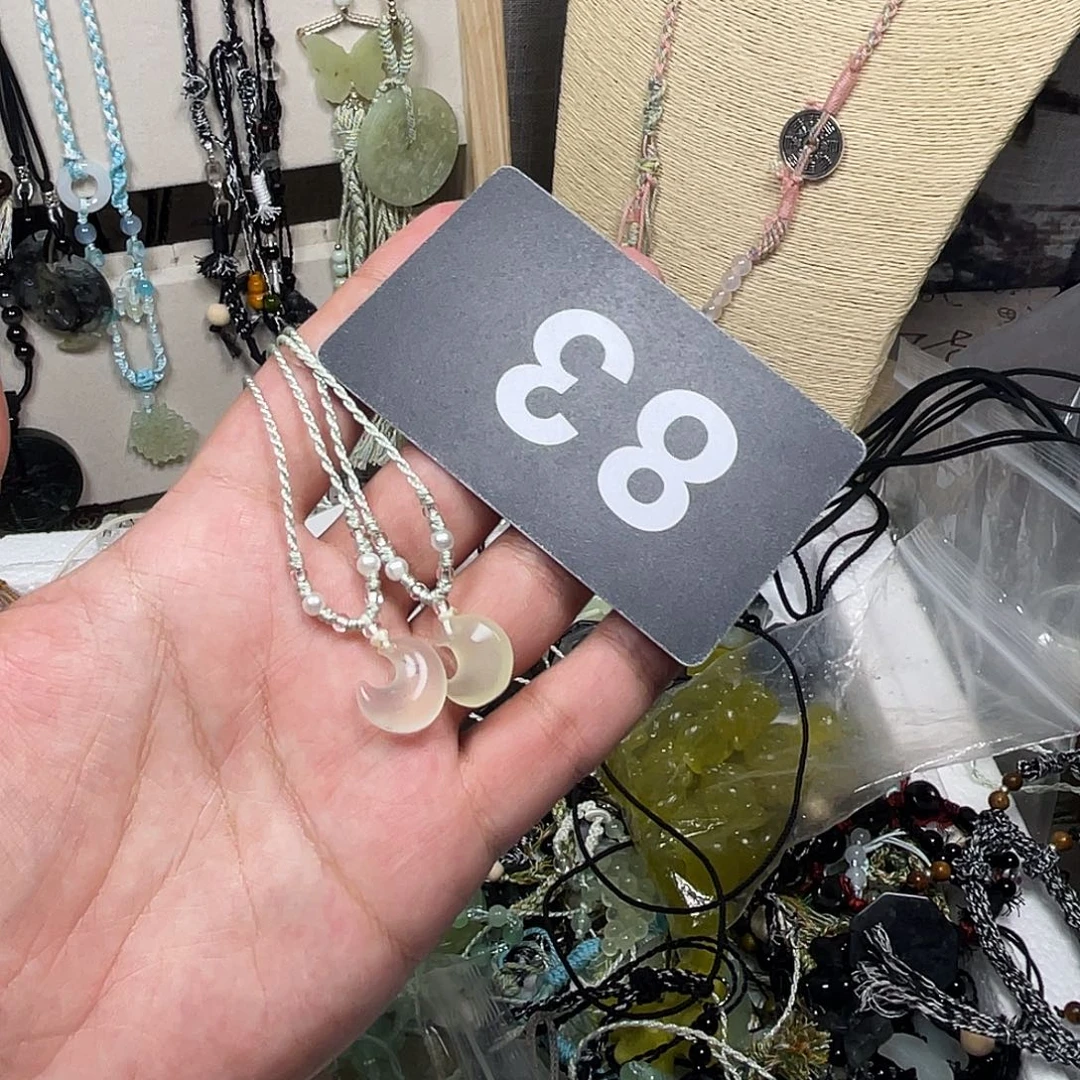 蛇纹石玉合金颈饰