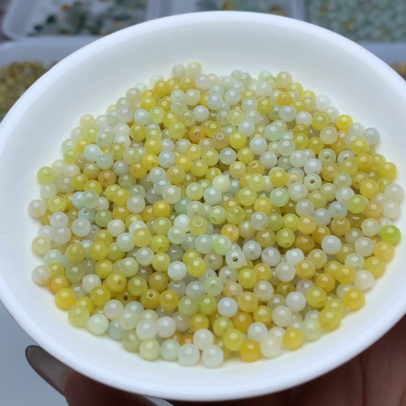 【闪购商品】翡翠手链未镶嵌卡4冰黄50颗