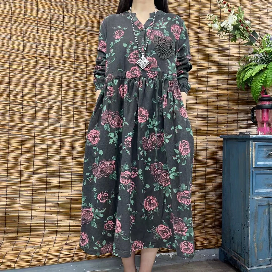 5684新款秋季洋气减龄优雅显瘦连衣裙QZ