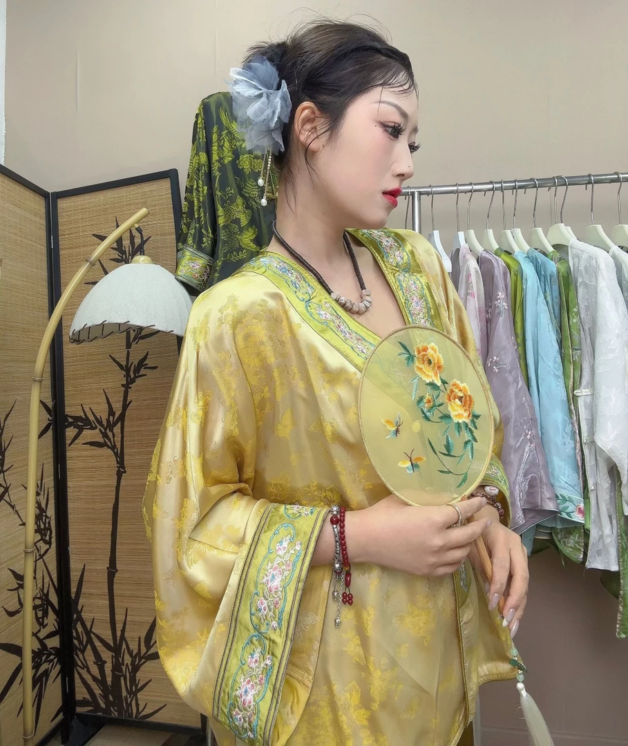 【 沉鱼落雁】新中式新款宽松禅意上衣复古提花新中式圆领