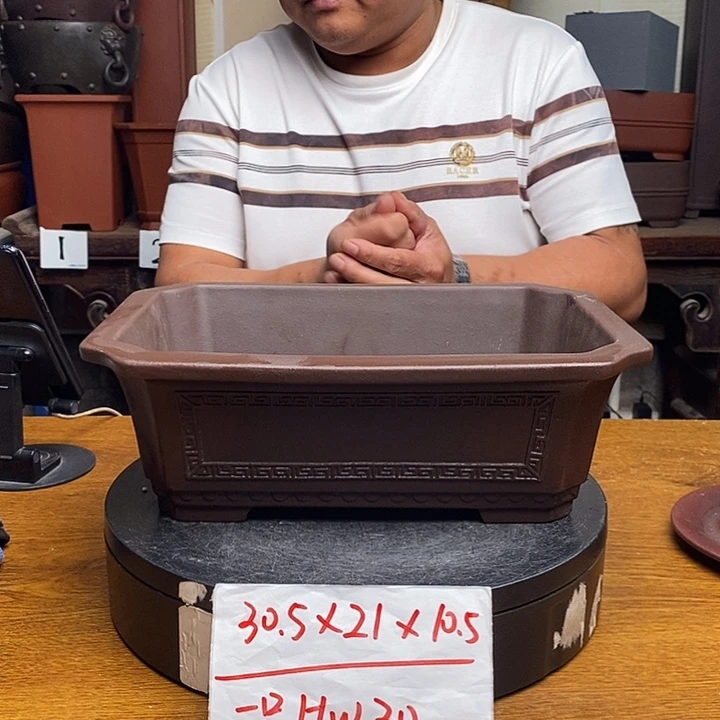 紫砂花盆货号一只HW30